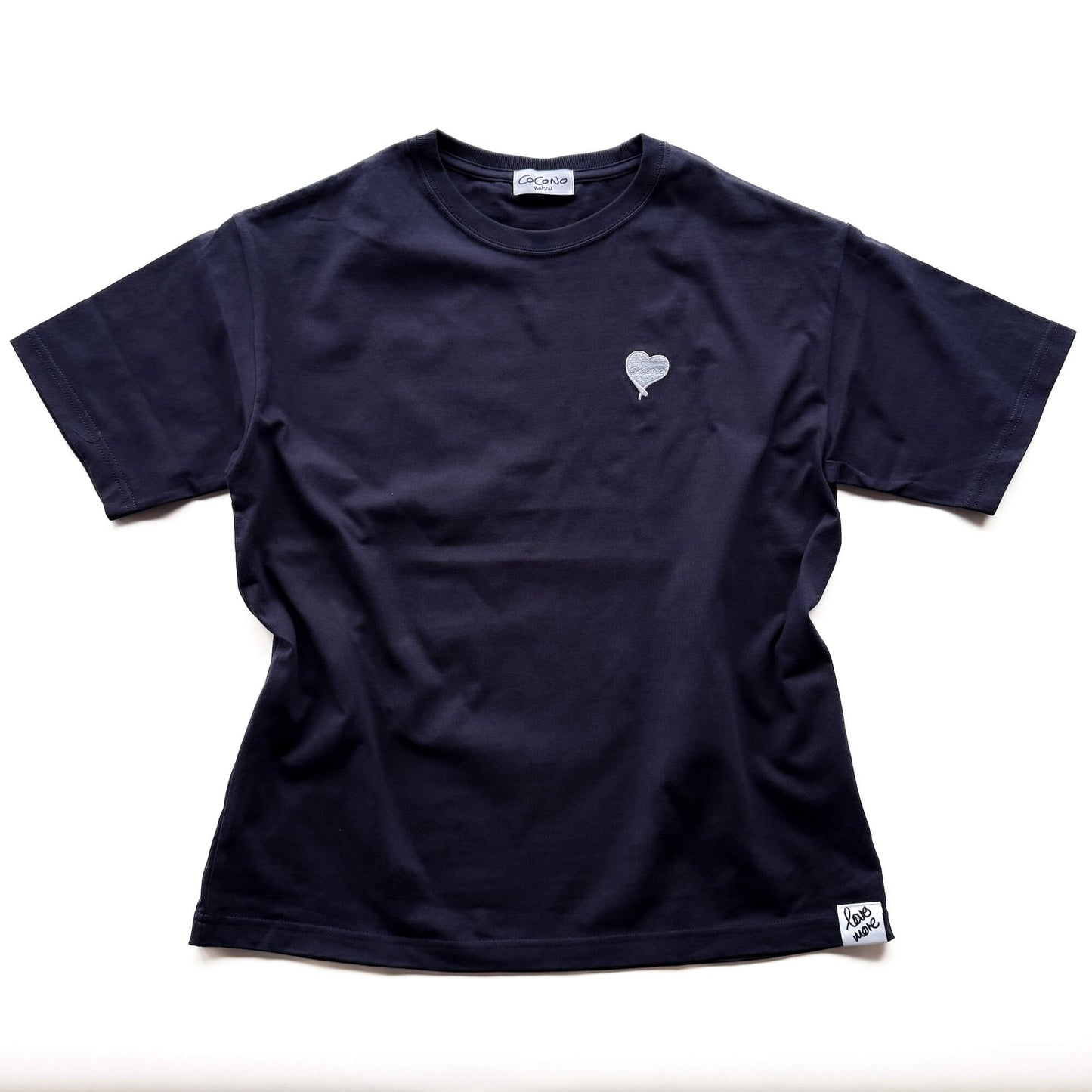 COCONO ネイビー・ミニマルTシャツ