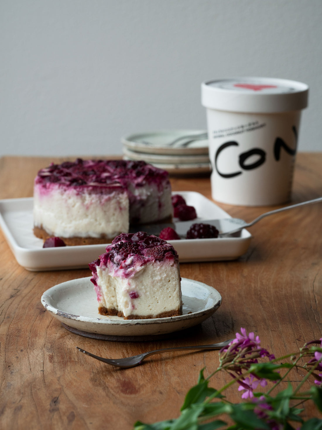 ベリーベリーベイクドチーズケーキ風🫐🧁